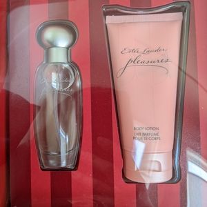 Estee Lauder Pleasures Mini Perfume & Lotion (NIB Holiday Edition)